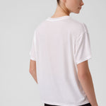 Ecru Bike Neck Basic Women's T-Shirt