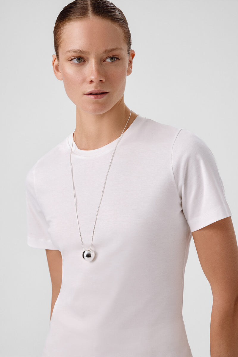 Ecru Bike Neck Short Sleeve Women's T-Shirt