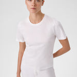 Ecru Bike Neck Short Sleeve Women's T-Shirt