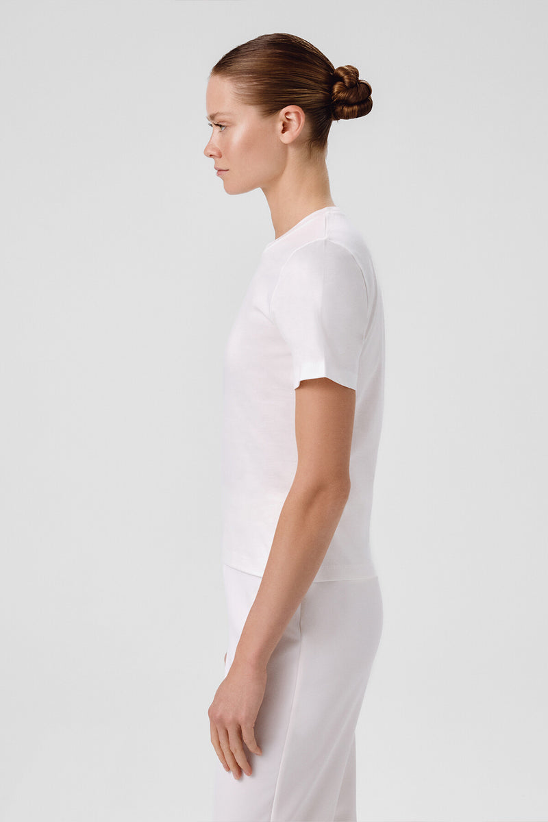 Ecru Bike Neck Short Sleeve Women's T-Shirt