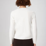 Ecru Bike Neck Knit Women's T-Shirt