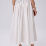 Ecru Pocket Detailed Long Skirt