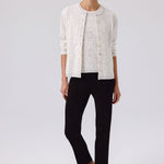 Ecru Lace-Detailed Buttoned Women's Cardigan