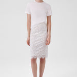 Ecru Lace Midi Skirt