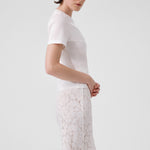 Ecru Lace Midi Skirt