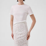 Ecru Lace Midi Skirt