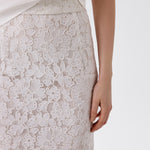 Ecru Lace Midi Skirt