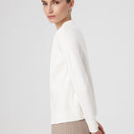 Ecru Button-Detailed Women's Cardigan