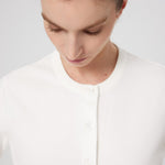 Ecru Button-Detailed Women's Cardigan