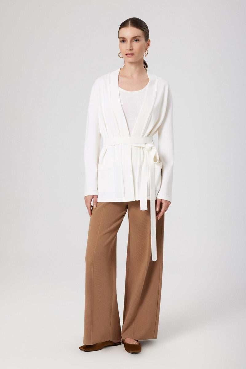 Light Gray V-Neck Long Sleeve Women's Sweater