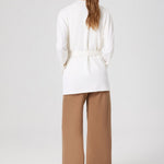 Light Gray V-Neck Long Sleeve Women's Sweater