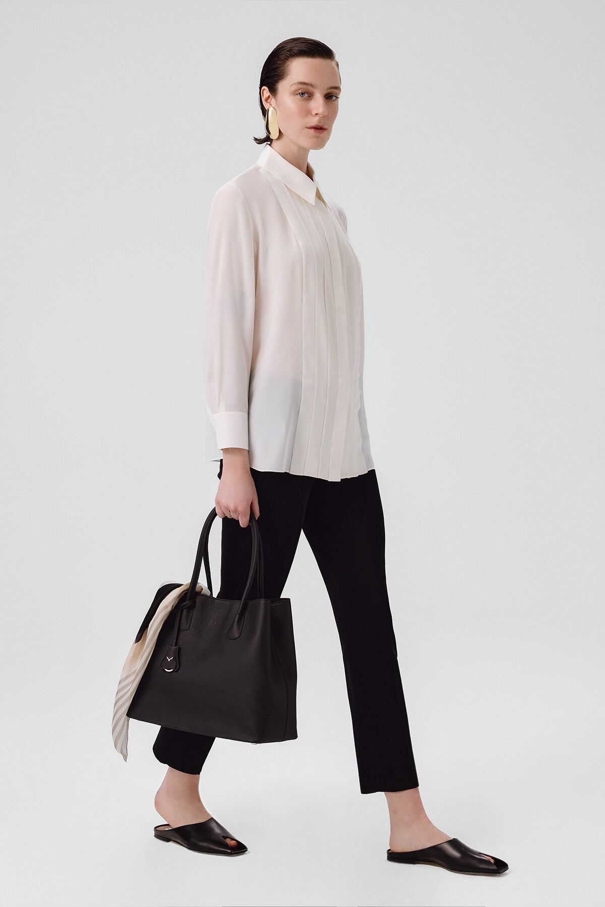 Ecru Front Stitch Detail Women's Shirt