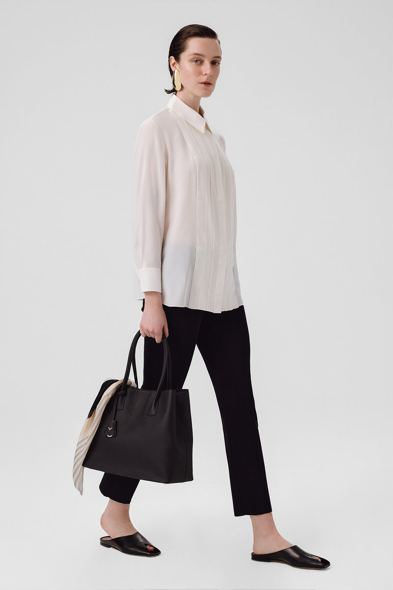 Ecru Front Stitch Detail Women's Shirt