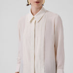 Ecru Front Stitch Detail Women's Shirt