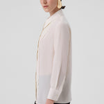 Ecru Front Stitch Detail Women's Shirt