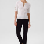 Ecru Window Detail Pearl Women's Sweater