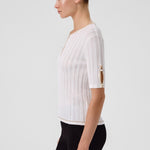 Ecru Window Detail Pearl Women's Sweater
