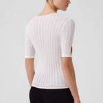 Ecru Window Detail Pearl Women's Sweater