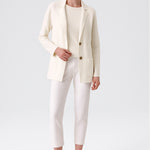 Ecru V-Neck Button-Up Women's Jacket