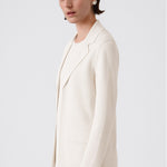 Ecru V-Neck Button-Up Women's Jacket