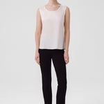 Ecru Round Neck Satin Women's Athletic Shirt
