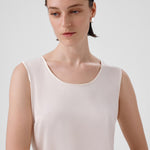 Ecru Round Neck Satin Women's Athletic Shirt