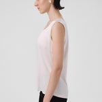 Ecru Round Neck Satin Women's Athletic Shirt