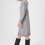 Gray Fisherman's Collar Midi Dress