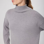 Gray Fisherman's Collar Midi Dress