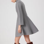 Gray Fisherman's Collar Mini Skirt Dress
