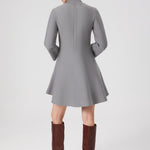 Gray Fisherman's Collar Mini Skirt Dress