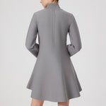 Gray Fisherman's Collar Mini Skirt Dress