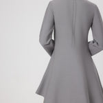 Gray Fisherman's Collar Mini Skirt Dress