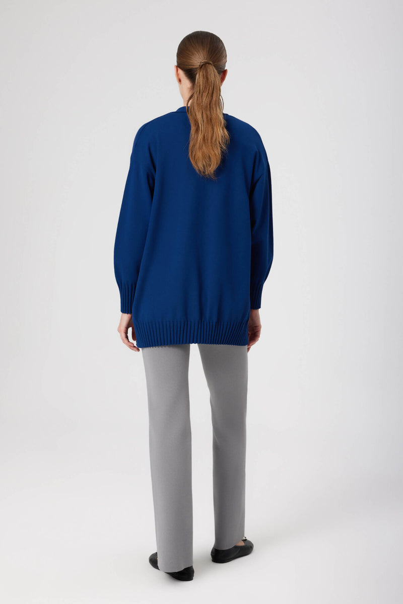 High-Waisted Women's Pants with Grey Stripes