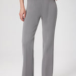 High-Waisted Women's Pants with Grey Stripes