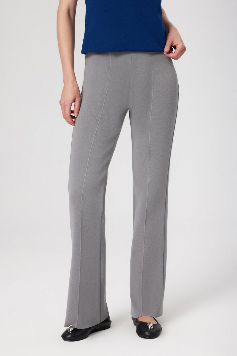 High-Waisted Women's Pants with Grey Stripes