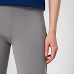 High-Waisted Women's Pants with Grey Stripes
