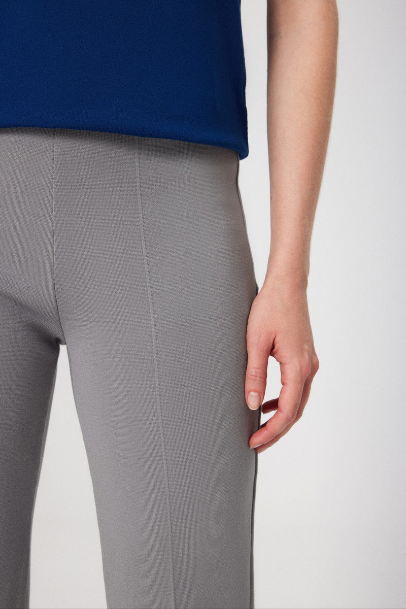 High-Waisted Women's Pants with Grey Stripes