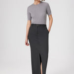 Long Skirt with Slit at the Front