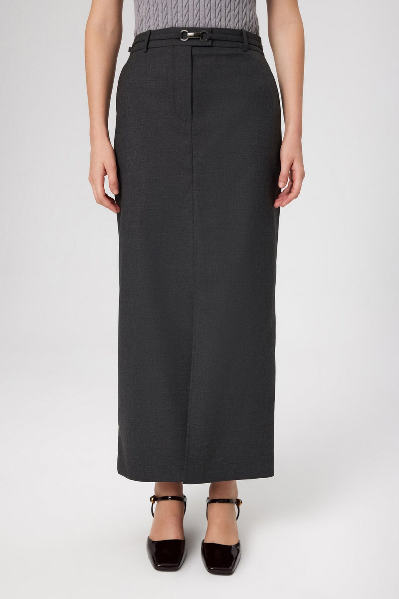 Long Skirt with Slit at the Front