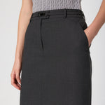 Long Skirt with Slit at the Front