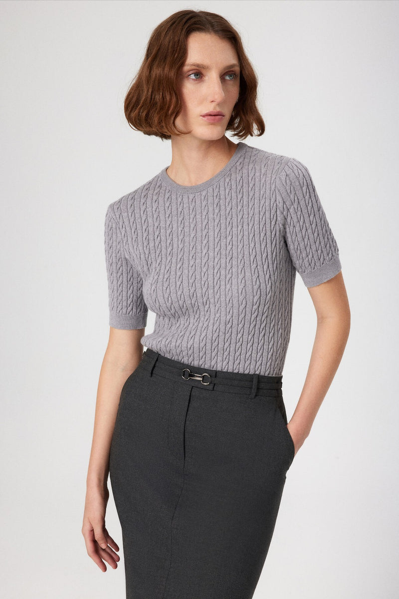 Long Skirt with Slit at the Front