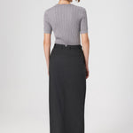 Long Skirt with Slit at the Front
