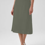 Gray Green Mesh Midi Skirt