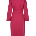 Long Women's Cardigan with Waist Tie and Rose Embroidery