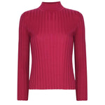 Rose-Patterned Half-Necked Women's Sweater
