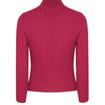 Rose-Patterned Half-Necked Women's Sweater