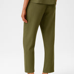 Women's Pants with Belted Waist and Pocket Details