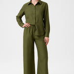 Women's Slit-Hemmed Khaki Pants