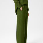 Women's Slit-Hemmed Khaki Pants
